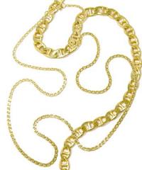 Correntes em ouro 18k - Cadeado com barra - 45 cm - 2CLO0157