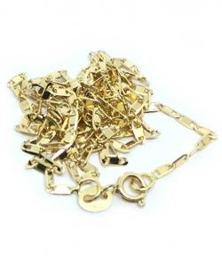 Colar em ouro 18k - Cadeado achatado - Feminin45 cm - 2CLO0579
